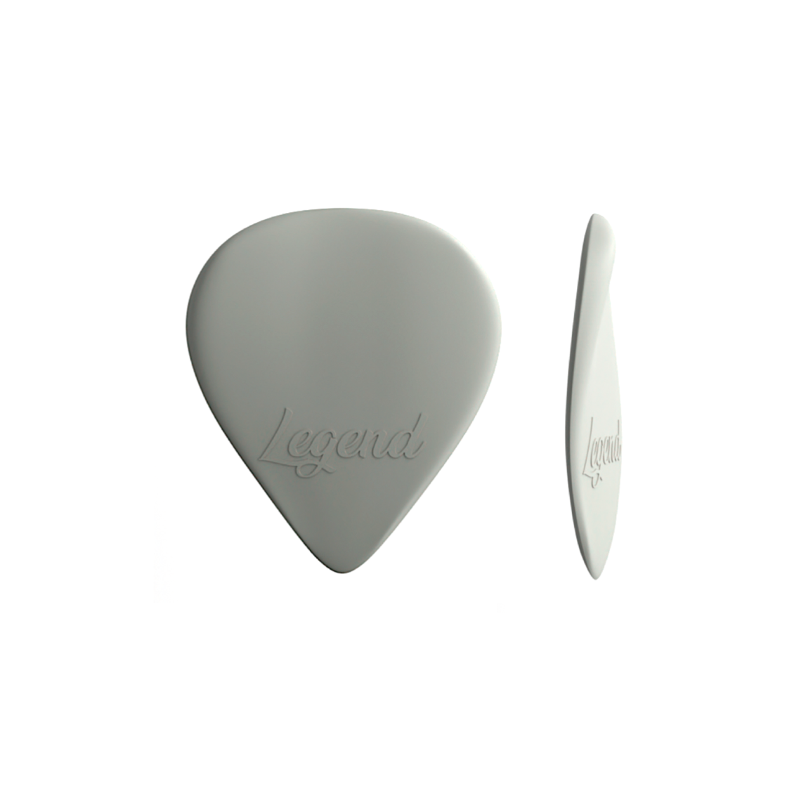 Plettro ergonomico Legend in nylon grigio per chitarra elettrica e acustica, impugnatura stabile